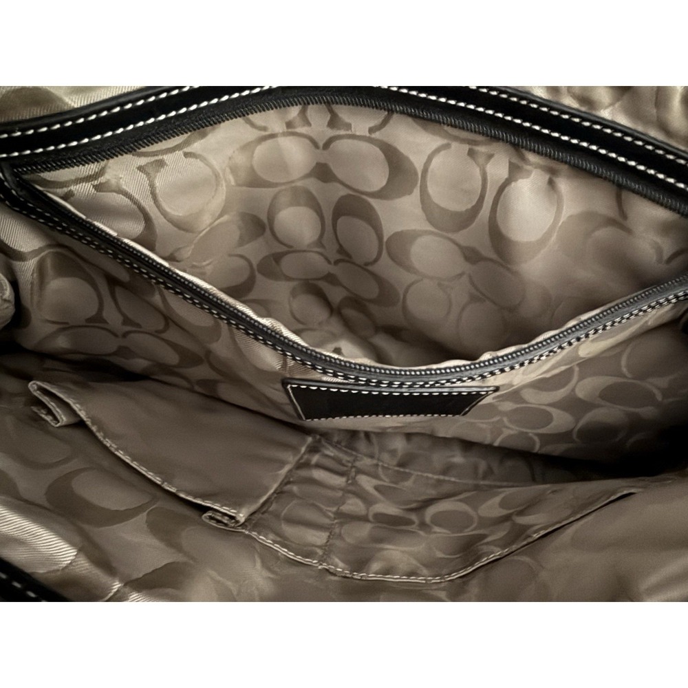 Coach Hampton Soho Satchel Purse‎ Black Supple Leather Luxury Chic Timeless - Picture 9 of 11